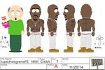 Character art created for Tupac's hologram.