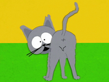 Mr Kitty showing rear. (Note: He is again male in this episode, as he has a male genital.)