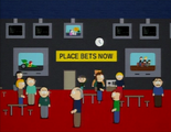 The interior of the Sports Book, shown in "Big Gay Al's Big Gay Boat Ride".