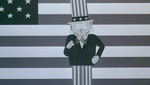 Uncle Sam, as he appeared in the newsreel.