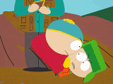 Cartman and Kyle fighting over the Triangle of Zinthar in "Mecha-Streisand".