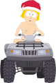 Topless on ATV