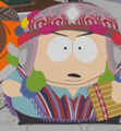 Cartman dressed to play in a Peruvian Flute Band in "Pandemic".