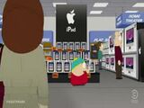 Cartman attempting to buy an iPad with his mom in "HUMANCENTiPAD".