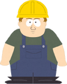 Logger with Blue Overalls