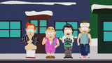 Jimbo and several other metrosexual men in "South Park is Gay!".