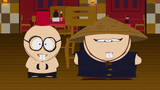 Cartman and Butters trying to foil China's plan in "The China Probrem".