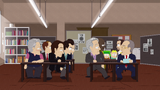 Spitzer in the far left side of the room, between Bill Clinton and David Duchovny.