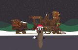 Hankey's Poo-Choo train which takes the Boys to the North Pole.