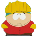 Cartman mit Bauarbeiterhelm