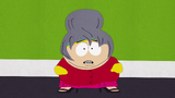 Cartman dressed as an old lady in "The Mexican Staring Frog of Southern Sri Lanka".