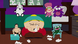 Cartman cries to his stuffed toys including Peter Panda in "1%".