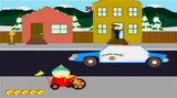 A screenshot from the "Pizza Patrol" minigame.