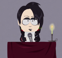 Mike giving a speech in "Goth Kids 3: Dawn of the Posers".