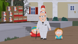 Colonel Sanders shows Cartman and Tommy his place.