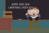 Cartman reading his Christmas story.