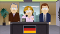 Merkel llamando a Randy en su oficina