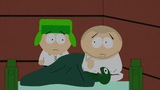 Cartman and Kyle discussing Blaintology, seen in "Super Best Friends".