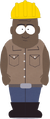 Logger with Brown Coat