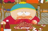 Cartman eating at Raisins in the episode of the same name.