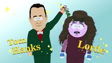 Tom Hanks alongside the Lorde hologram in "#HappyHolograms".