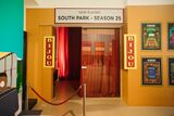 Entrance to a cinema airing Season Twenty-Five episodes in the Berlin pop-up store