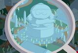 In honor of their god Cartman, the "sea people" build a statue of him in "The Simpsons Already Did It".