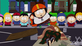 Cartman jumping over the homeless in "Night of the Living Homeless".