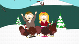 The two being attacked by Mutant Turkeys in "Starvin' Marvin".