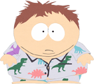 Cartman ohne Mütze im Dinosaurierpyjama