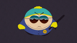 Cartman in the Police Force in "Chickenlover".