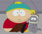 Mr. Kitty being used by Cartman to perform a compilation of memes.