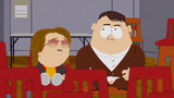 Nathan and Mimsy in a meeting in "Handicar".